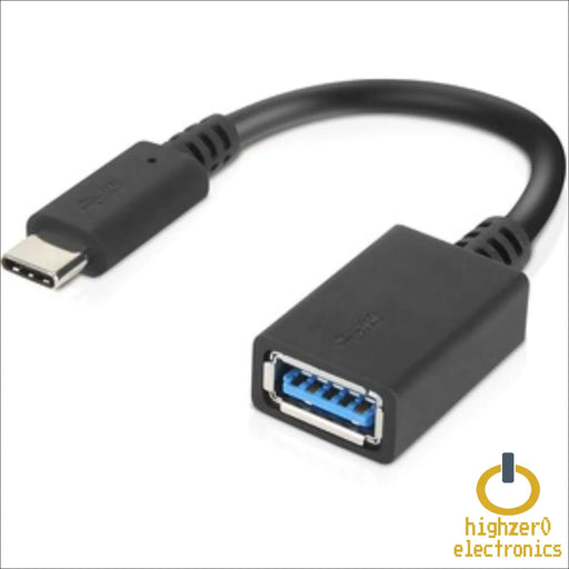 Lenovo USB Adapter - 5.in 9 Pin Type A (F) to 24 USB - C (M) Black for 100E 330S - 14Ast 720S Touch - 15Ikb and More